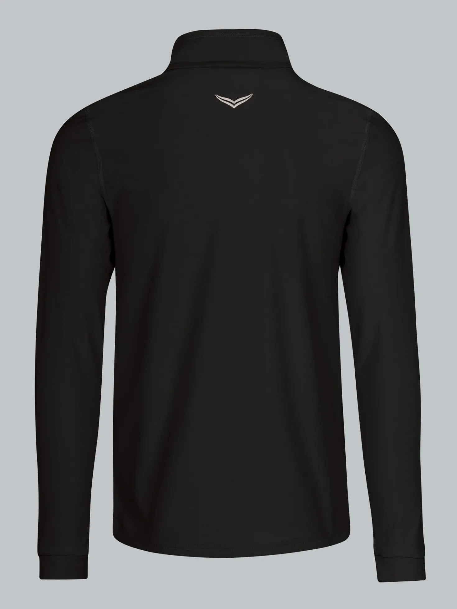 Langärmeliges Sportshirt mit Reißverschluss Schwarz