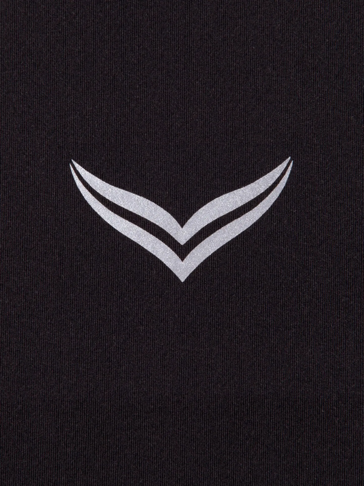 Langärmeliges Sportshirt mit Reißverschluss Schwarz