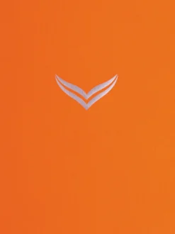 Langärmeliges Sportshirt mit Reißverschluss Leuchtorange
