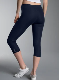 Leggings 7/8 mit Kristallsteinen Navy