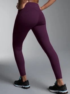 Leggings mit reflektierendem Schwinge Aubergine