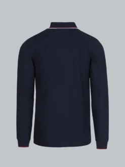 Modisches Poloshirt mit langen Armen Navy