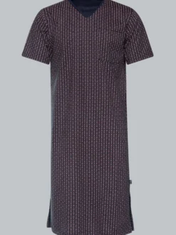 Nachthemd mit Allover-Vintage-Print Navy