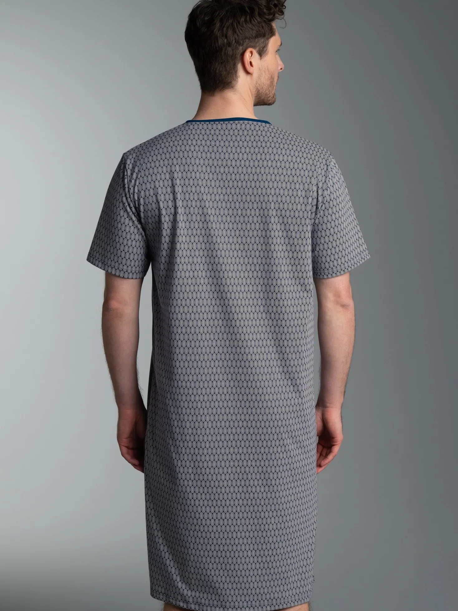 Nachthemd mit modischem Allover-Muster Night-blue