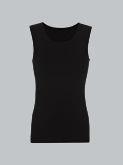 Nahtloses Trägershirt Schwarz