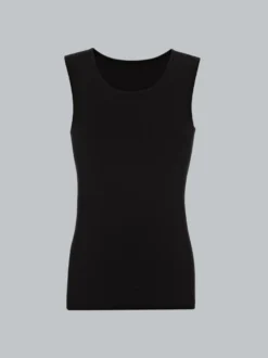 Nahtloses Trägershirt Schwarz