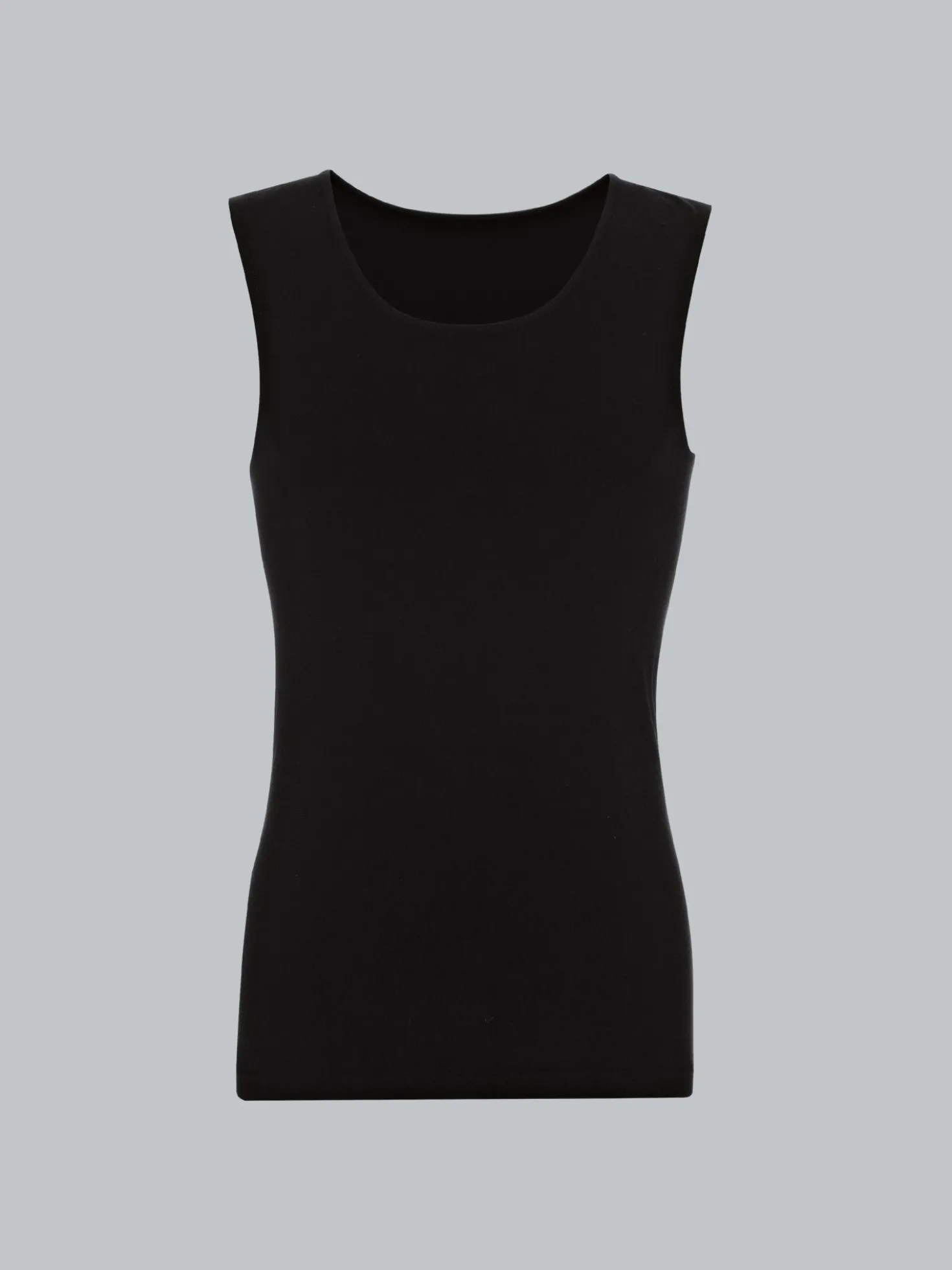 Nahtloses Trägershirt Schwarz