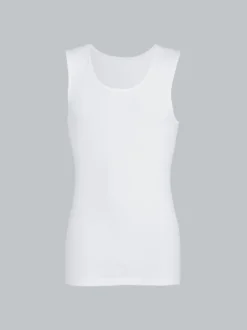 Nahtloses Trägershirt Weiss