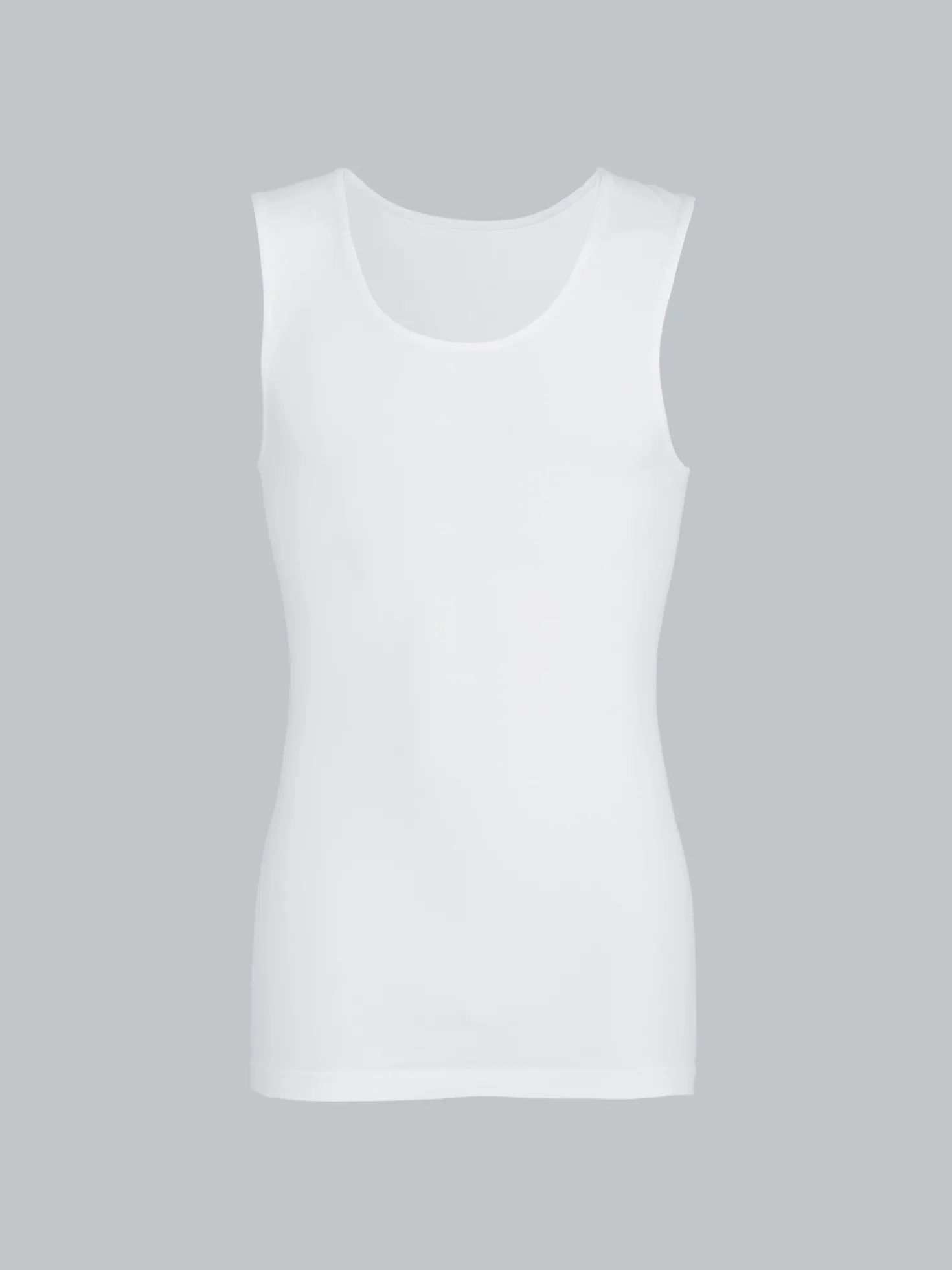 Nahtloses Trägershirt Weiss