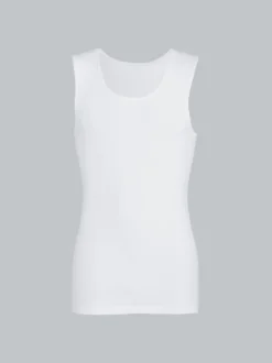 Nahtloses Trägershirt Weiss