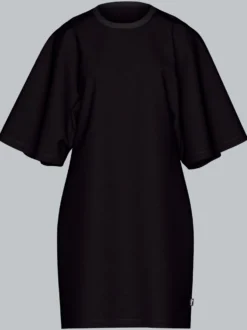 Nicki Kleid mit weiten Ärmeln Schwarz