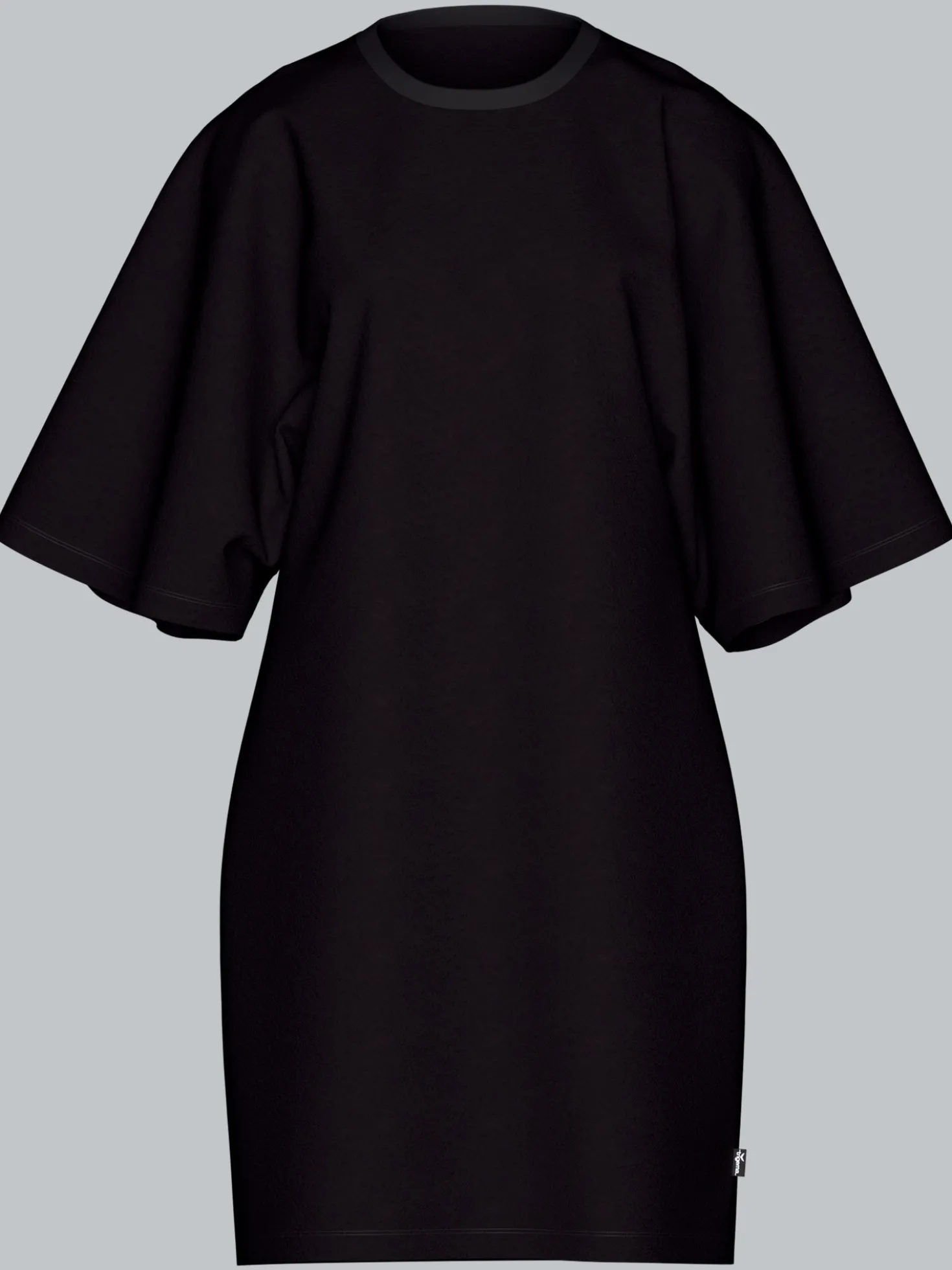 Nicki Kleid mit weiten Ärmeln Schwarz