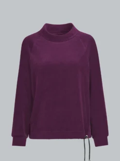Nicki Pullover mit Kordelzug Aubergine