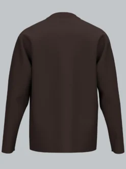 Oversized Langarmshirt Mocca
