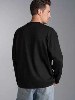 Oversized Langarmshirt Schwarz