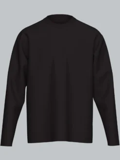 Oversized Langarmshirt Schwarz