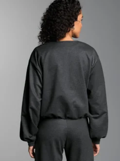 Oversized Sweatjacke Anthrazit-melange