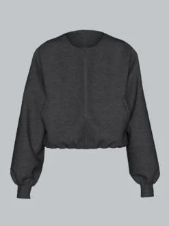 Oversized Sweatjacke Anthrazit-melange