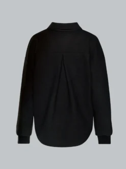 Oversized Sweatjacke mit modischem Stehkragen Schwarz