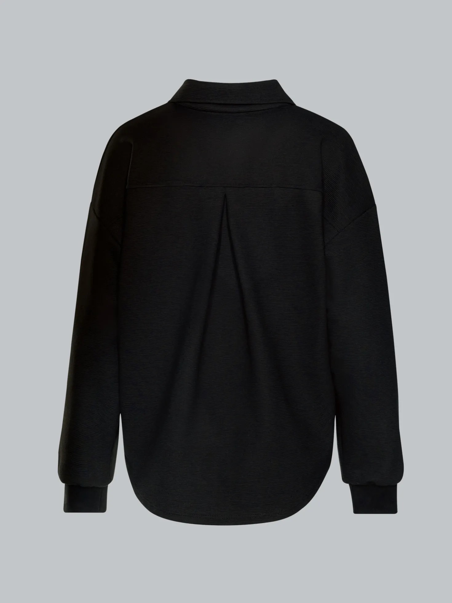 Oversized Sweatjacke mit modischem Stehkragen Schwarz
