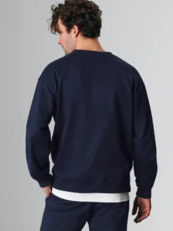 Oversized Sweatshirt mit Logo-Patch Navy