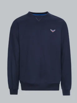 Oversized Sweatshirt mit Logo-Patch Navy