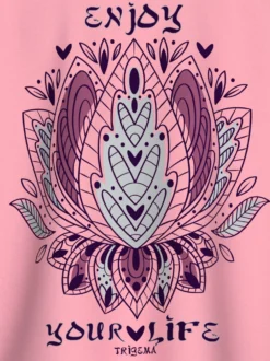 Oversized T-Shirt mit Printmotiven Lilie