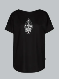 Oversized T-Shirt mit Printmotiven Schwarz