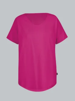 Oversized T-Shirt mit V-Ausschnitt Hibiskus
