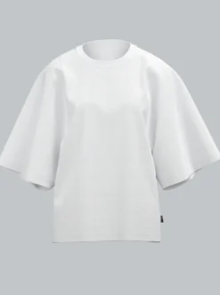 Oversized T-Shirt mit weiten Ärmeln Weiss