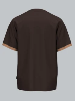 Oversize T-Shirt mit trigema Frontprint Mocca