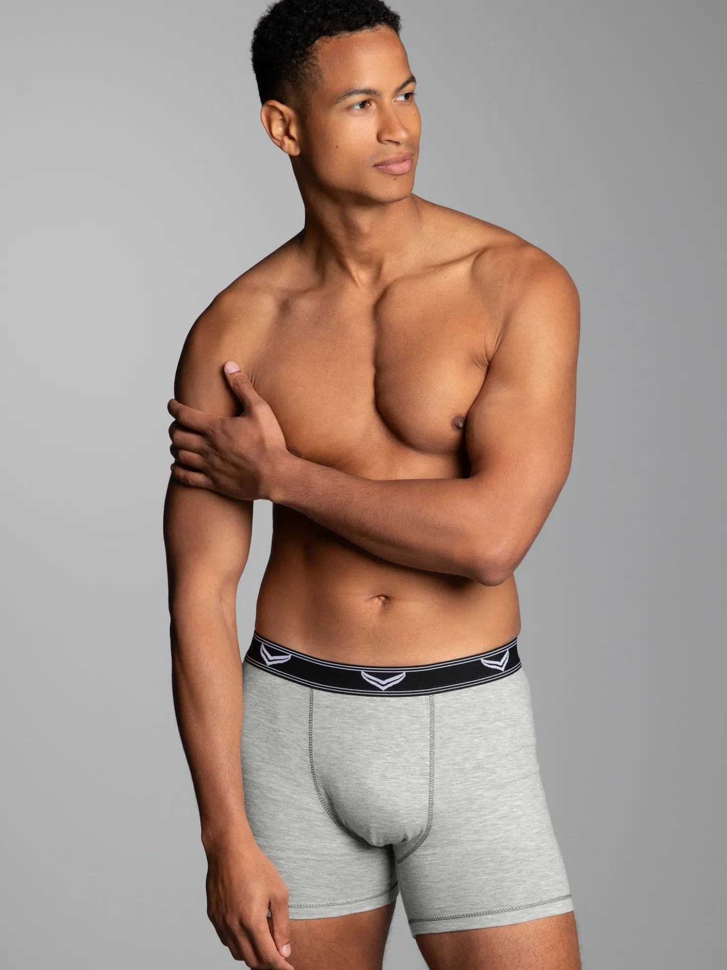 Pants aus Baumwolle/Elastan Grau-melange