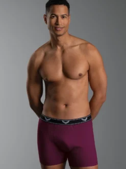 Pants aus Baumwolle/Elastan Sangria
