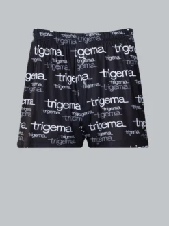 Pants mit modischem Allover-Print Schwarz