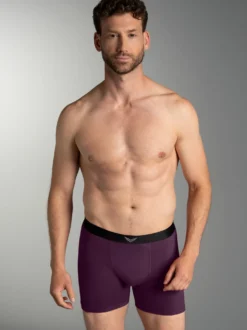 Pants mit praktischem Gummibund Aubergine