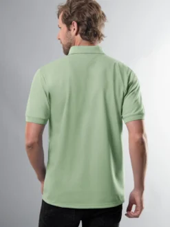 Polohemd mit Brusttasche Green tea