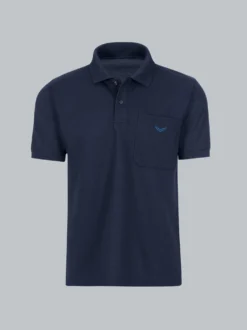 Polohemd mit Brusttasche Navy