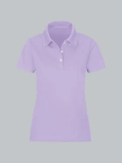 Poloshirt aus Baumwolle Flieder