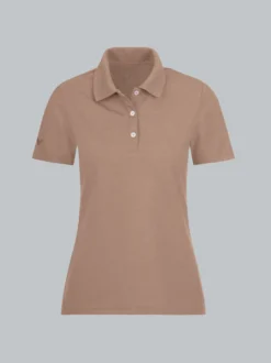 Poloshirt aus Baumwolle Nougat-melange