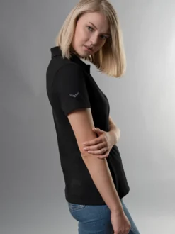 Poloshirt aus Baumwolle Schwarz