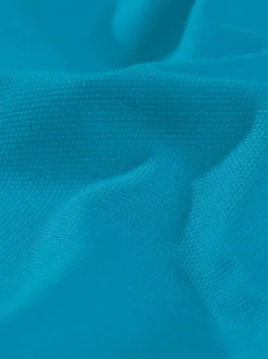 Poloshirt aus elast. Piqué Azur