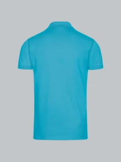 Poloshirt aus elast. Piqué Azur