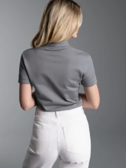 Poloshirt aus elast. Piqué Cool-grey
