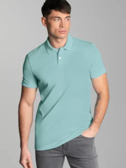 Poloshirt aus elast. Piqué Gletscher