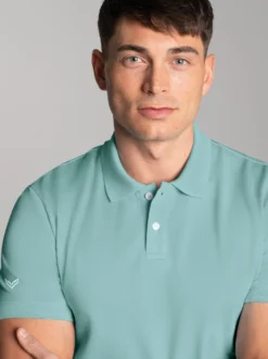 Poloshirt aus elast. Piqué Gletscher
