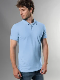 Poloshirt aus elast. Piqué Horizont