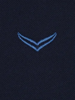 Poloshirt aus elast. Piqué Navy