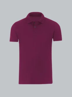 Poloshirt aus elast. Piqué Sangria