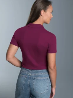 Poloshirt aus elast. Piqué Sangria