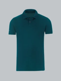 Poloshirt aus elast. Piqué Saphir